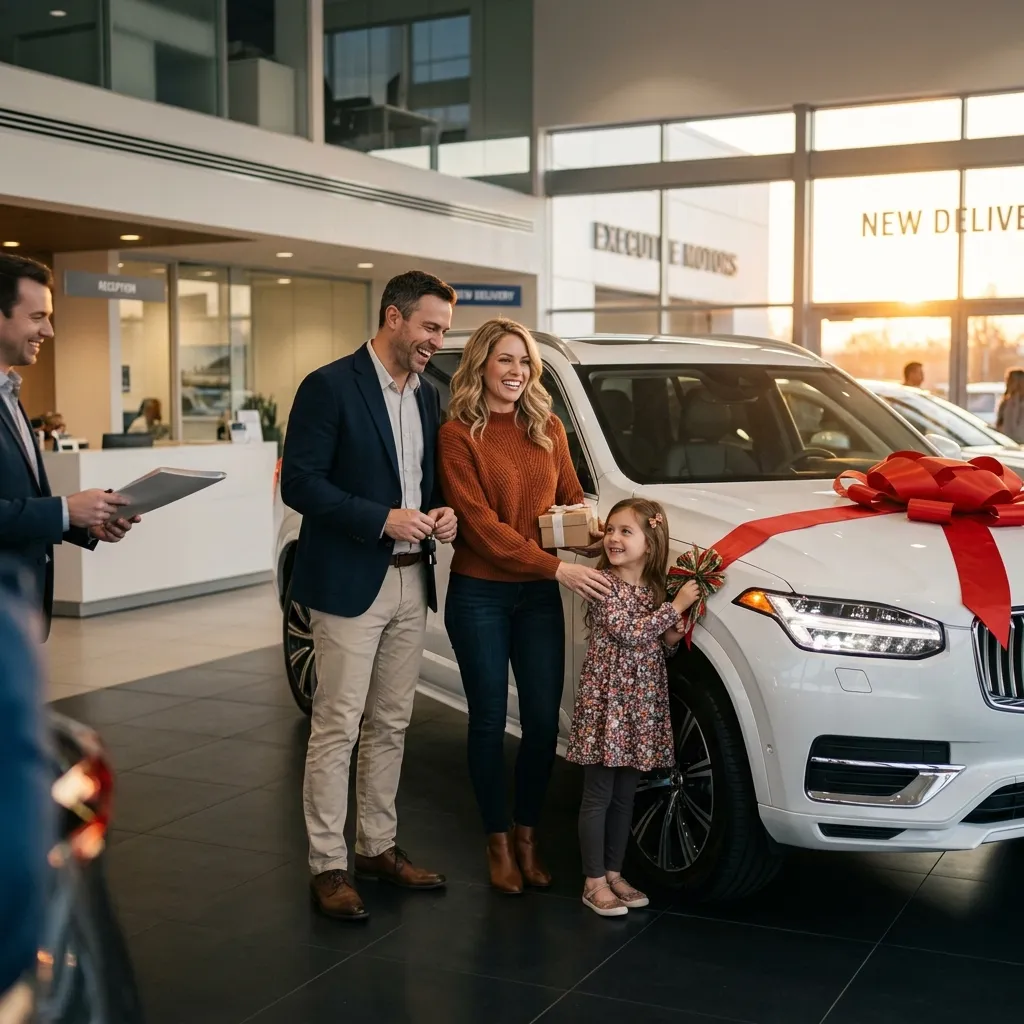 Familia recibiendo su nuevo vehículo - VEHIYA